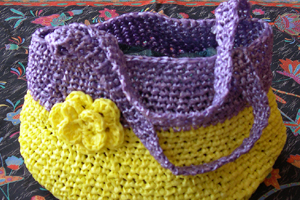 crochet: plastic Recycled Bag