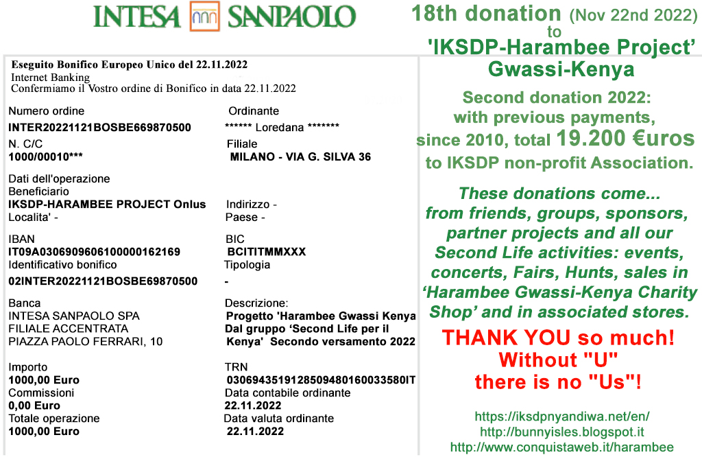 18th Donation for IKSD Harambee Schools