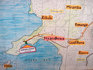 Nyandiwa peninsula Map