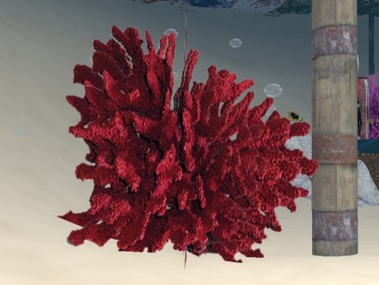 Red Coral w/bubbles emitter