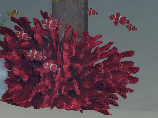 RedCoral w/Tropical fish Red emitter 